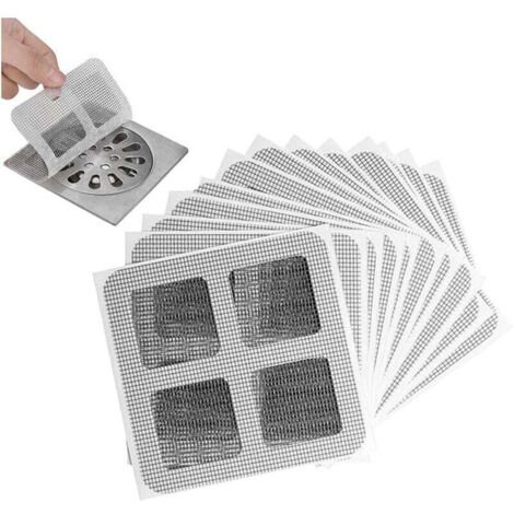 Autocollants jetables pour drain de cheveux, 2024 nouveaux autocollants jetables en maille pour drain de douche, attrape-cheveux pour salle de bain, buanderie, baignoire, cuisine (10,2 cm, lot de 30)