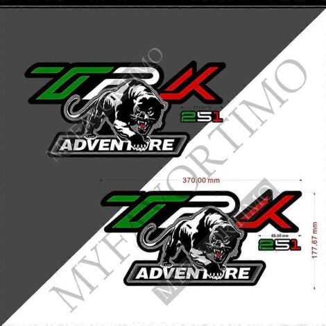 Autocollants latéraux supérieurs en aluminium pour moto Benelli Trk251 (2018-2020) - Coffre, valises, sacoches latérales et de voyage