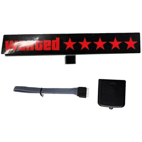Autocollants LED rouges lumineux 5 étoiles pour pare-brise de voiture