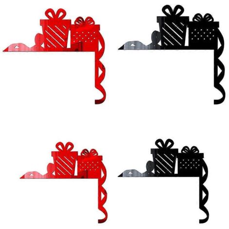 Autocollants muraux décoratifs pour interrupteur, boîte cadeau de Noël, autocollant acrylique 3D