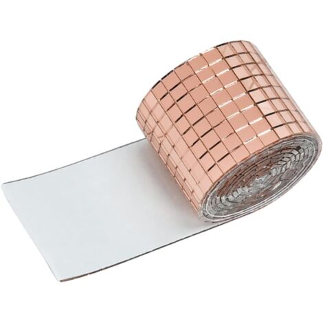 Autocollants muraux en mosaïque or rose 4100cm 1 pcs autocollants de décoration intérieure cuisine salle de bain autocollants miroir en verre