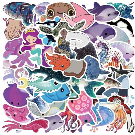 autocollants Pack 50 Pcs Vinyle Graffiti Stickers Pour Ordinateur Portable Voiture Planche  Roulettes Moto Vlo Bagages Pare-chocs Bombe Autocollan