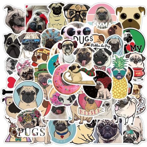 autocollants Pack 50 Pcs Vinyle Graffiti Stickers Pour Ordinateur Portable Voiture Planche  Roulettes Moto Vlo Bagages Pare-chocs Bombe Autocollan