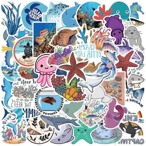 autocollants Pack 50 Pcs Vinyle Graffiti Stickers Pour Ordinateur Portable Voiture Planche  Roulettes Moto Vlo Bagages Pare-chocs Bombe Autocollan