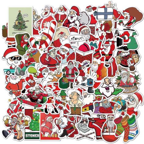 autocollants Pack 50 Pcs Vinyle Graffiti Stickers Pour Ordinateur Portable Voiture Planche  Roulettes Moto Vlo Bagages Pare-chocs Bombe Autocollan