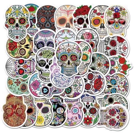 autocollants Pack 50 Pcs Vinyle Graffiti Stickers Pour Ordinateur Portable Voiture Planche  Roulettes Moto Vlo Bagages Pare-chocs Bombe Autocollan