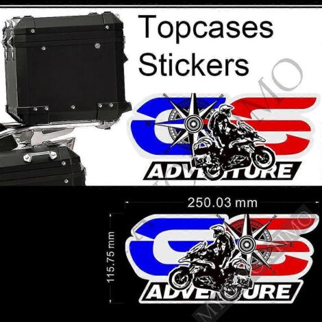 Autocollants pour BMW R1200GS, F850GS, F800GS, R1250GS, F750GS, G310GS, R1150GS, GSA, HP, valises de coffre, bagages, valises en aluminium, Adventure - Autocollants GS 13