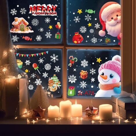 Autocollants Pour Fenêtre De Noël - Décorations d'Hiver et de Fêtes