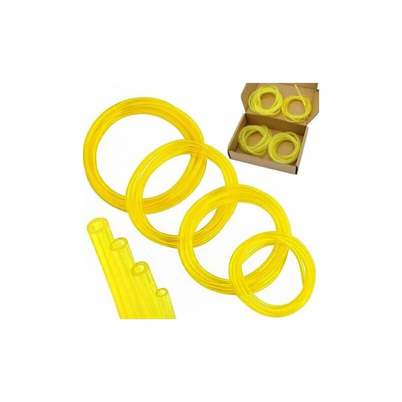 Image of Aiperq - Set di tubi carburante 4 pezzi, tubo carburante, tubo carburante da 1,5 metri per soffiatore, decespugliatore, motosega, decespugliatore,