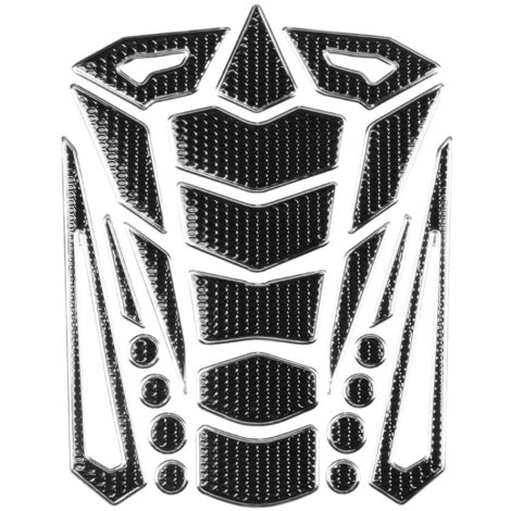 Autocollants pour réservoir moto - Protection antidérapante bordure argentée