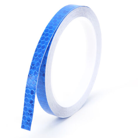 Autocollants Réfléchissants Hexagonaux Imperméables pour Vélo, Bande Lumineuse pour Voiture, Moto et Décoration DIY - Bleu