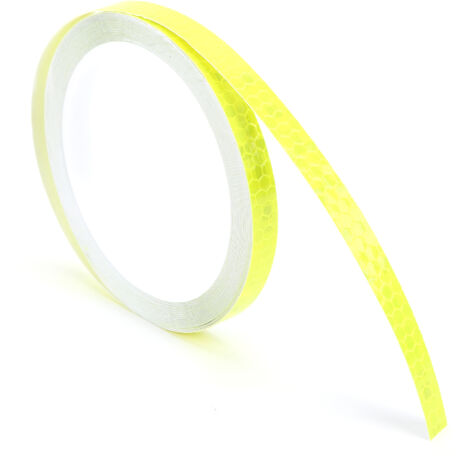 Autocollants réfléchissants hexagonaux imperméables pour vélo, voiture, moto - Ruban lumineux décoratif jaune