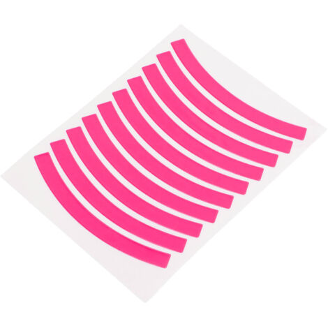 Autocollants Réfléchissants pour Draisienne Enfant - Bandes Adhésives Sécurité Roue de Vélo - Accessoires Équilibre Rose