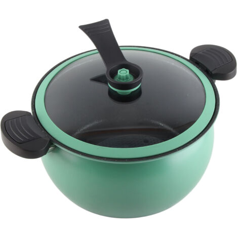 Autocuiseur à Micro-Pression 5L Sans Adhérence Multifonction Grand Capacité Vert Matière Fine Fer