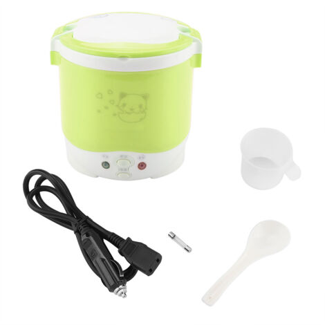 Autocuiseur vapeur électrique 12V 100W portable pour voiture, 1L, multifonction (Vert)