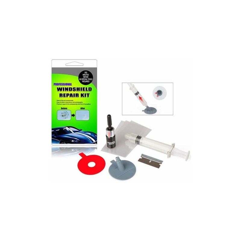 Image of SNQ - Autofenster-Reparaturset, tragbare DIY-Autoglas-Reparaturwerkzeuge für Autozubehör(Grün)