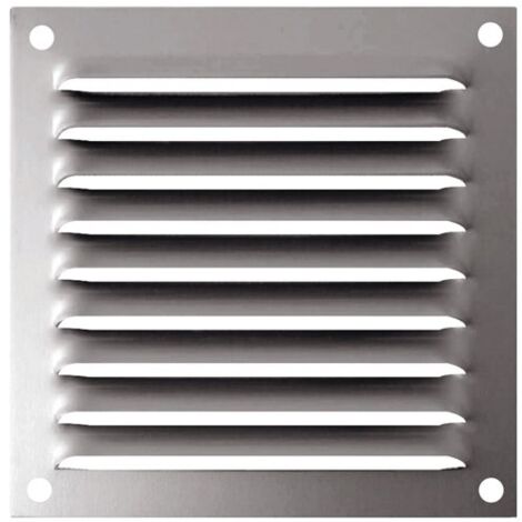 AUTOGYRE - Grille alu anodisé persienne avec  moustiquaire 10x10cm