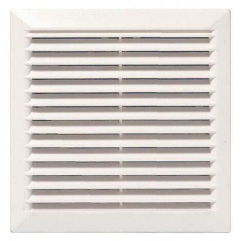 AUTOGYRE GRILLE D'AÉRATION PVC À CLIPSER 184X184MM AVEC MOUSTIQUAIRE BLANC - 200964
