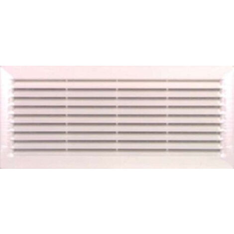 AUTOGYRE GRILLE D'AÉRATION PVC À CLIPSER 304X135MM AVEC MOUSTIQUAIRE BLANC - 200966