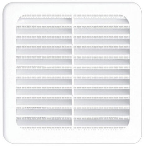 AUTOGYRE GRILLE D'AÉRATION PVC À EMBOITER 120X120MM AVEC MOUSTIQUAIRE BLANC - 200072