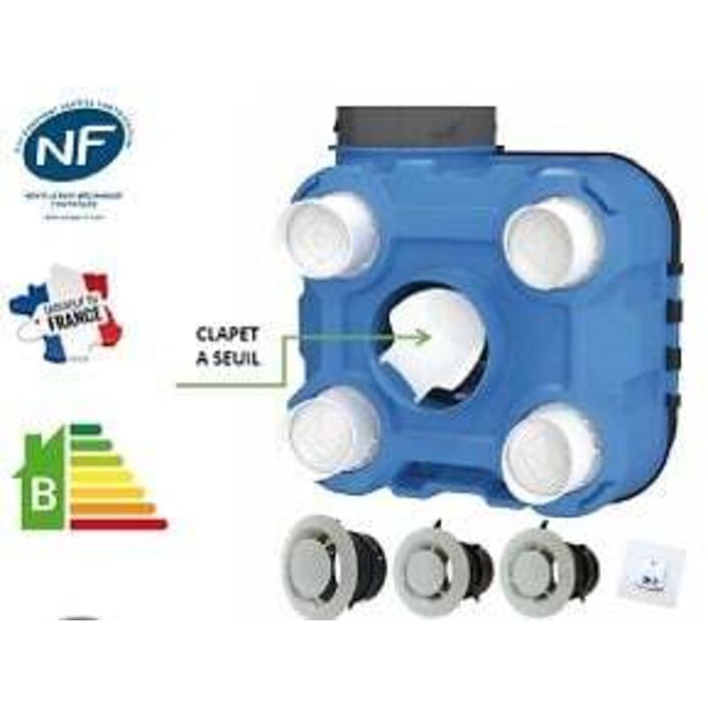Autogyre - kit vmc simple flux autoréglable à détection D&039,HUMIDITÉ