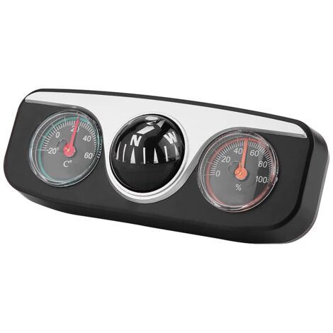 Autokompass, Fahrzeugkompass Auto Kompass Universal Kompass, 3-in-1 Auto LKW Armaturenbrett Navigationsrichtungs Kompass Thermometer Hygrometer