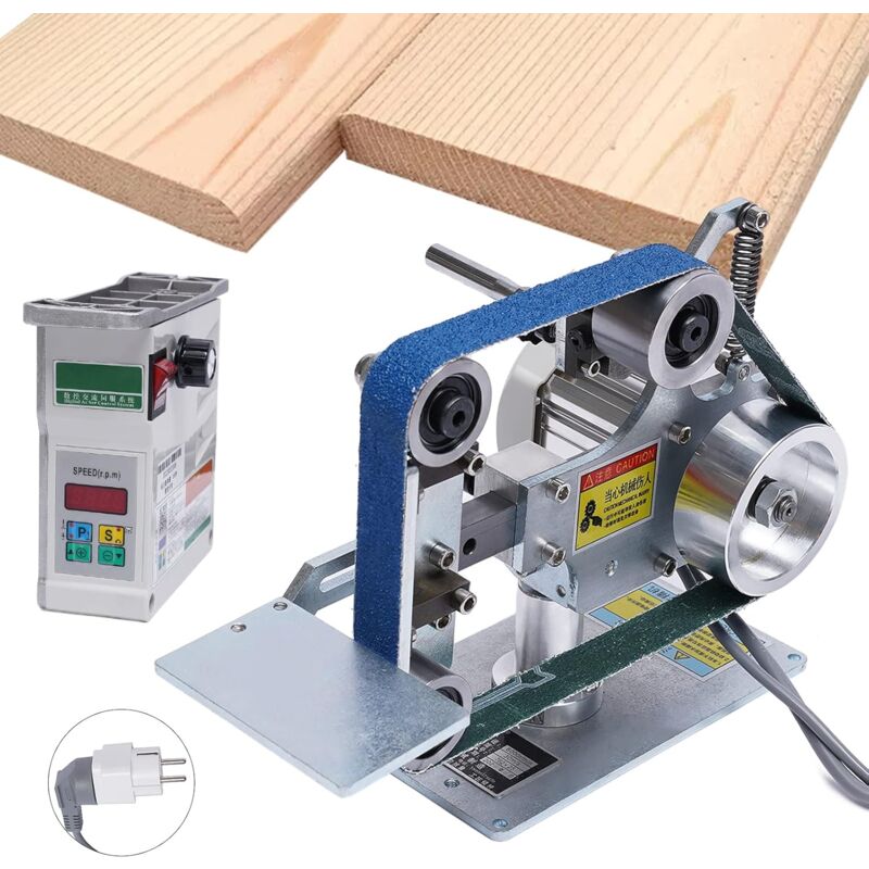 Ponceuse à bande avec moteur sans balais, 220 v Ponceuse à bande Ponceuse à disque, polisseuse à bande+machine à dessiner sans balais