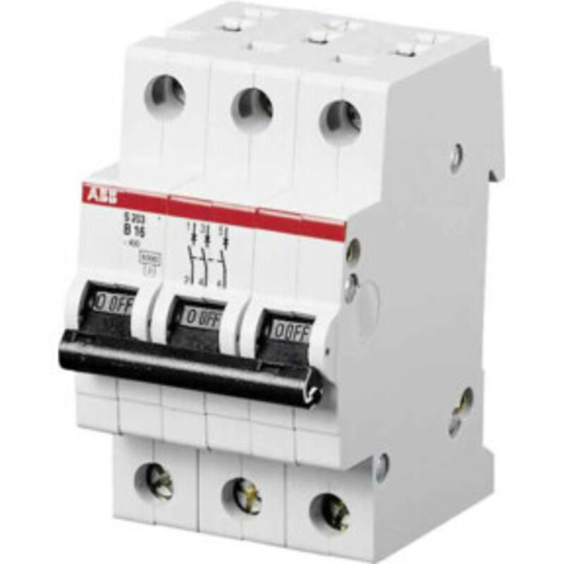 Abb Stotz S&j Sicherungsautomat B, 6ka, 16a, 3p S203-b16