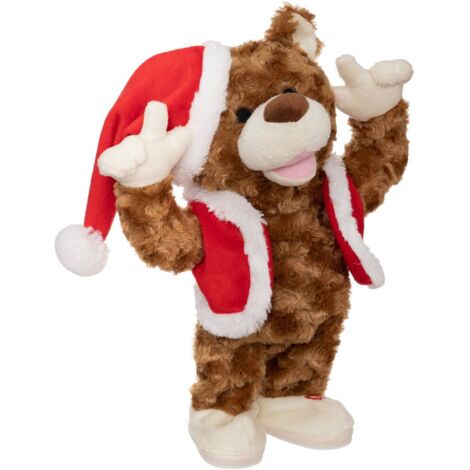 Automate de Noël Ours Fun musical et animé H 31 cm - Feeric Christmas
