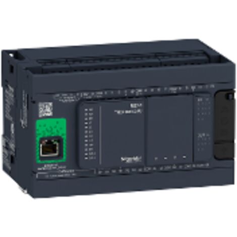 Automate programmable MODICON M241, 24 E/S numériques, 100-240 V CA, IP20, mémoire de 8 Mo