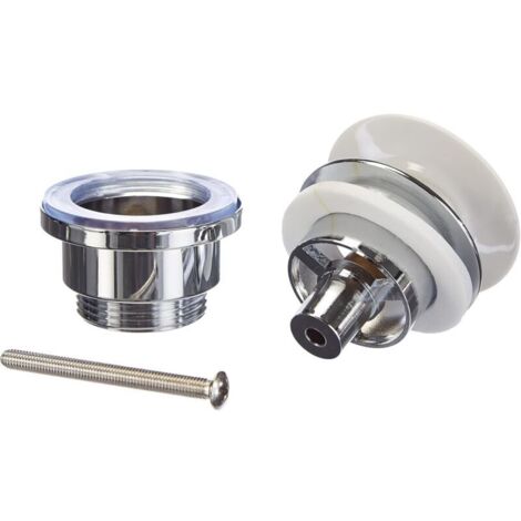 Automatic bathroom drain plug M20509W, pop-up sink stopper, white