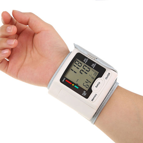 Automatic Blood Pressure Monitor Wrist Sphygmomanometer LCD Digital Display