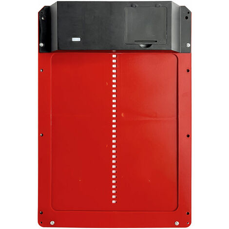 Automatic chicken coop door, lightweight plastic door, light detection, delayed opening in the evening and in the morning, Red