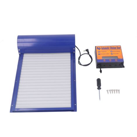 Automatic Chicken Coop Door with Time Setting Rolling Curtain Chicken Door Opener for Duck Goose