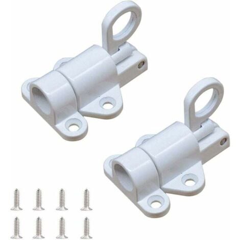 Automatic Door Lock (White) Door Lock - Door Lock - Automatic Security Door Lock - Spring Bolt Lock