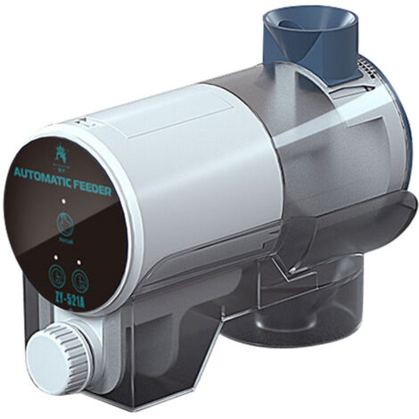 Automatic electric fish feeder with timer, automatic/manual mode, for aquariums or tanks