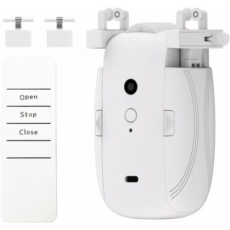 Automatic electronic curtain opener for underfloor tracks, hands-free remote control, easy operation, wireless remote control, opening and closing