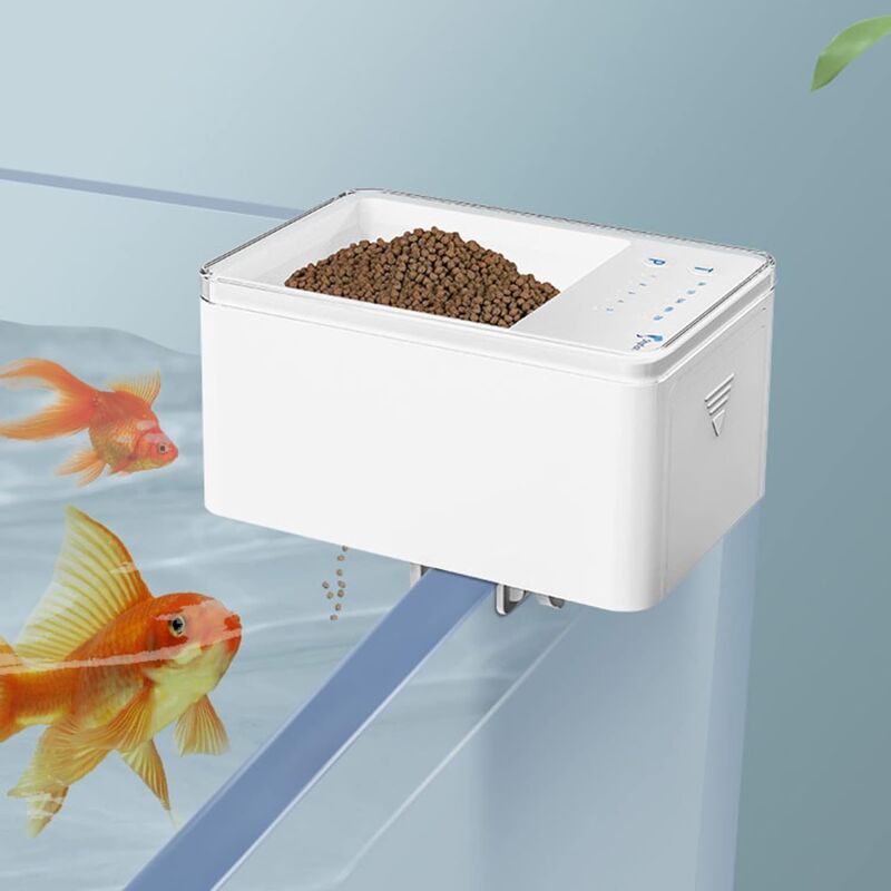 Automatic Fish Feeder Intelligent Digital Fish Food Dispenser Timer Fish Feeder 70ML Automatic Battery Powered for Aquariums and Fish Tanks