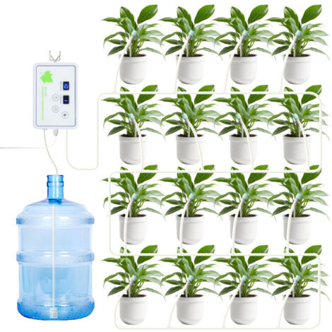 Automatic Indoor Watering System for 16 Potted Plants, 100 Watering Modes, Automatic Drip Irrigation Kit, Refillable for Indoor Use and Balconies