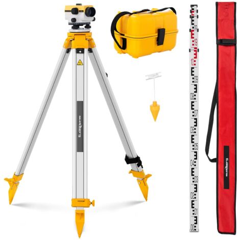 STEINBERG SYSTEMS Automatic Level Dumpy Level Surveyor's Level + Tripod Level Staff 32x/40mm