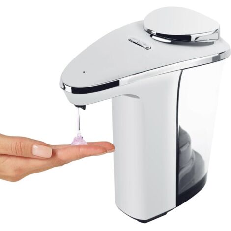 Automatic liquid soap dispenser, 500 ml, wall-mounted, with infrared motion detector for bathroom, kitchen, office - Silver