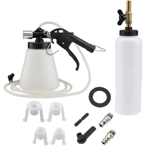 Automatic pneumatic brake bleeder, brake bleeding device, pneumatic brake bleeder, bleeding with 1 l refill bottle MUMU