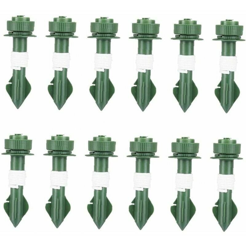 Automatic Watering Set Waterer Spikes Plant Waterers Self Drip Irrigation Devices for Potted Plants Indoor Garden Green 12pcs, Gardenging Watering