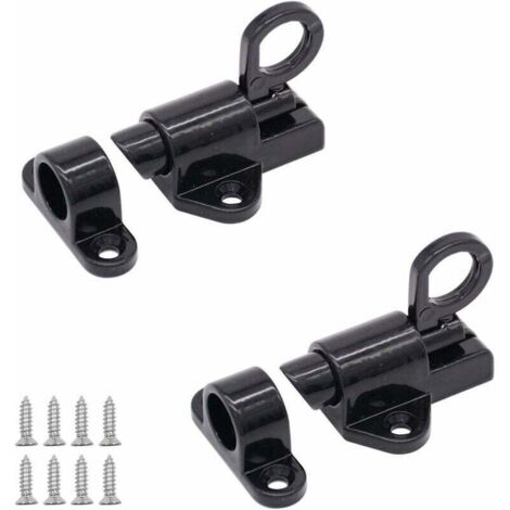 Automatique Verrou de Porte, 2 Pièces Loquet en Aluminium, Verrouillage Fenêtre, Fenêtre Porte De Sécurité, Verrou de Porte en Aluminium pour Fenêtre Porte Sécurité Anneau