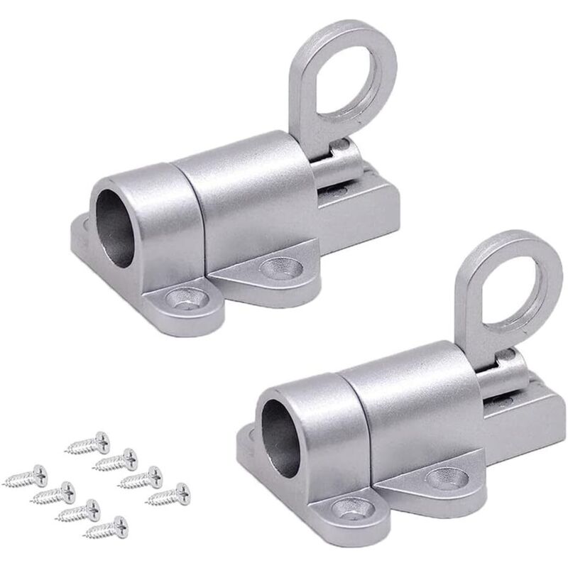 Automatique Verrou Porte Aluminium, 2 Pièces Loquet à Ressort, Verrou Porte à Rebond, Verrou de Porte à Verrouillage Automatique, pour Portes de