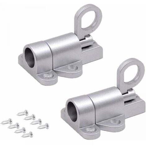 Automatique Verrou Porte Aluminium, 2 Pièces Loquet à Ressort, Verrou Porte à Rebond, Verrou de Porte à Verrouillage Automatique, pour Portes de Balcon