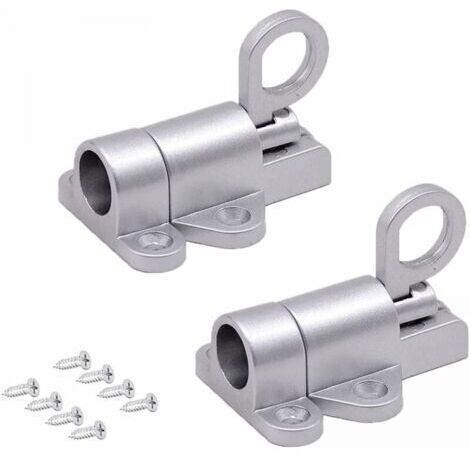 Automatique Verrou Porte Aluminium, 2 Pièces Loquet à Ressort, Verrou Porte à Rebond, Verrou de Porte à Verrouillage Automatique, pour Portes de Balcon