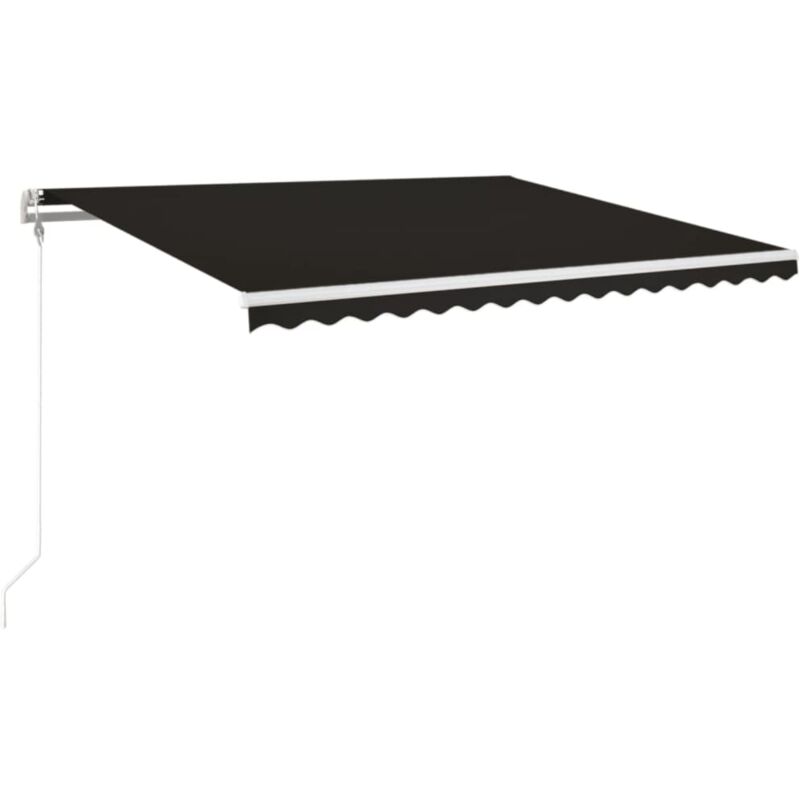 Markise Automatisch Einziehbar 450x350 Cm Anthrazit Vidaxl