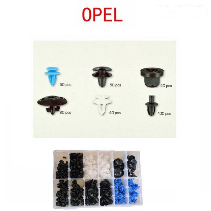 Image of Trade Shop Traesio - Trade Shop - set clip für auto opel confect 300 plastic ricambi -
