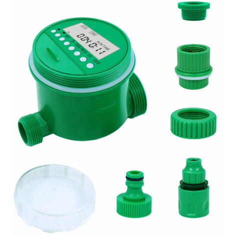 Automatische Bewässerungsuhr mit 16 Programmen, LCD-Display, Gartenmagnetventil, einfacher Programmierung und wassersparender Rasenpflege